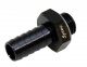 Sytec Alloy Straight Fuel Union Male/Male (Black) M14x1.5 - 12mm Push On
