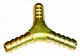 Brass 'Y' Piece for Fuel Hose